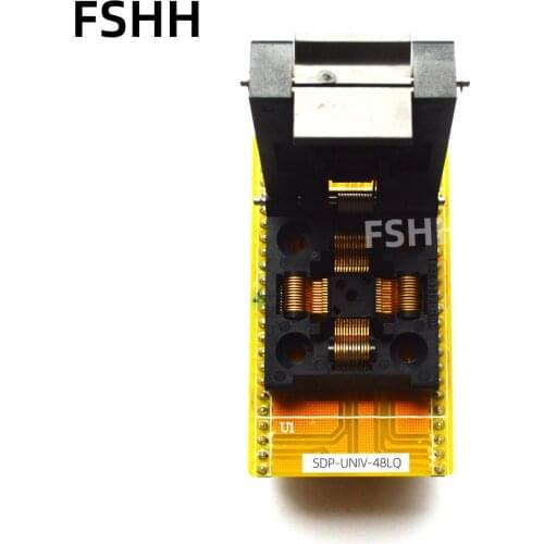SDP-UNIV-48LQ programmer adapter 0.5mm QFP48 LQFP48 to DIP test socket adapter 7x7mm 9x9mm