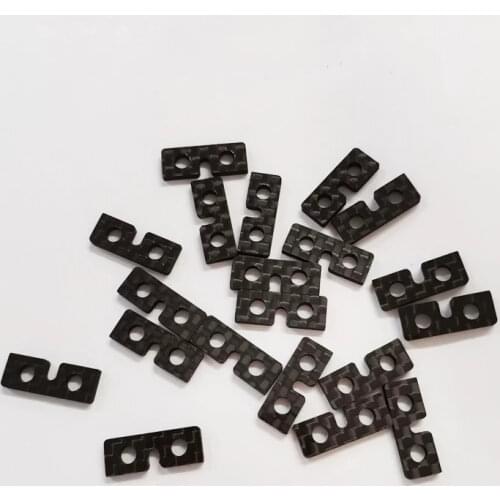 20PCS Servo Carbon Fiber Gasket 2mm Thickness Standard Steering Gear Washer for RC Aircraft Helicopter Models DIY Spare Parts