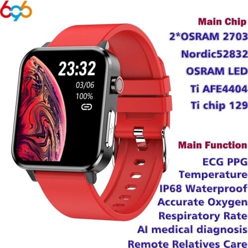 Ecg Smart Watch For Women Men Smartwatch Android Ios Ip68 Watches E80 Temp Oxy Blood Pressure Monitor Sports Fitness Smart E86 E