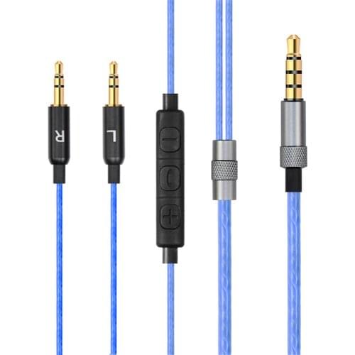 OFC Replacement Stereo Audio Cable Extension Cord for Sol Republic Master Tracks HD HD2 V8 V10 V12 MFI X3 Ultra XC Headphones