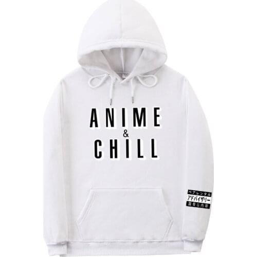 Fashion streetwear ANIME CHILL Hoodie Sweatshirt Multiple Colour Men Women Hoodies Loose Pullover sudadera hombre