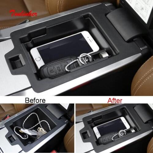 Tonlinker Interior Armrest Box Storage Cover Sticker For Geely Atlas 2016-18 Car styling 1 pcs ABS Plastic Stowing Tidying