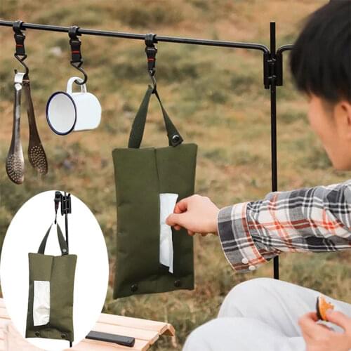 Outdoor Camping Tissue Cover Bathroom Home Kitchen Toilet Paper Hanging Bags Case Outdoor Portable Camping Accessories