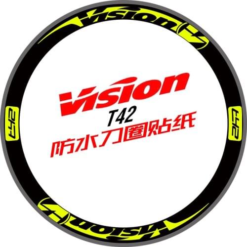 Vision T42 road bike carbon knife rim wheel set rim sticker waterproof and sunscreen without degumming