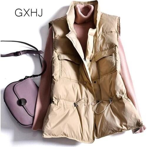 Women Winter Warm Cotton Padded Puffer Vests Sleeveless Parkas Jacket Fashion Warm Down cotton Jacket Warm Sleeveless Woman