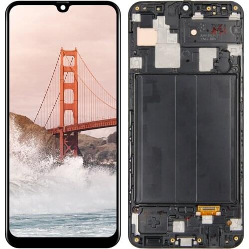 For Samsung Galaxy A30 A305 A305/DS A305F A305FD A305G LCD Display Touch Screen Digitizer Glass Assembly + Frame