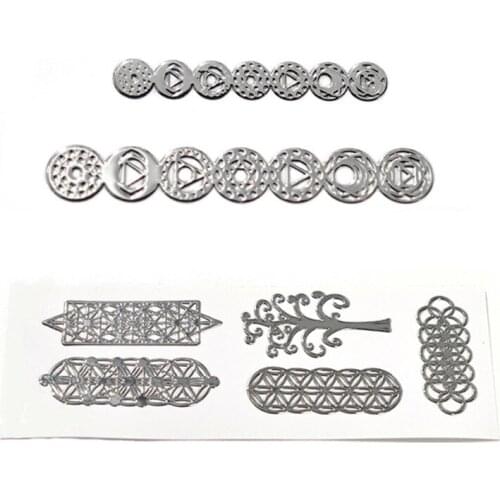 1 Set Seven Chakras Metal Stickers Epoxy Resin Mold Fillings Jewelry Making Material Filler DIY Art Crafts Decorations C1FE