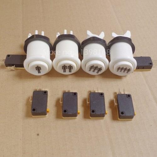 1PCS Neo geo American HAPP Style Player 1P / 2P / 3P /4P Arcade Start Push Buttons with Micro-switches for Arcade Jamma MAME