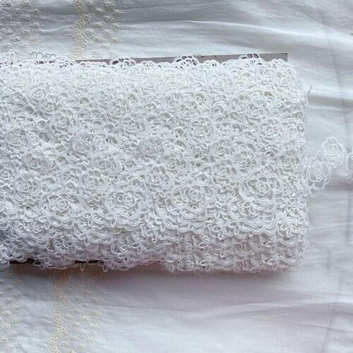 1Yard 4cm Width Flower Shape Barcode Lace Ribbons For Women Garment Dress Decoration Handmade DIY Quilting Crafts