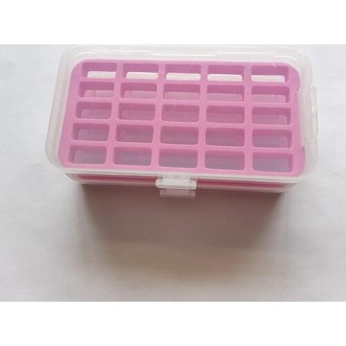 2pcs Bobbin Box Organizers bobbins Holder Contain 25 / 28 Bobbins Storage Case For Bernina 7 and 8 Series Bobbins