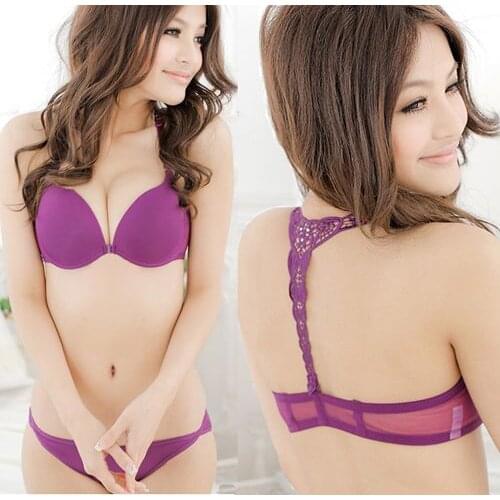 2017 Dai lady network explosion front buckle back girl sexy underwear bra embroidery together