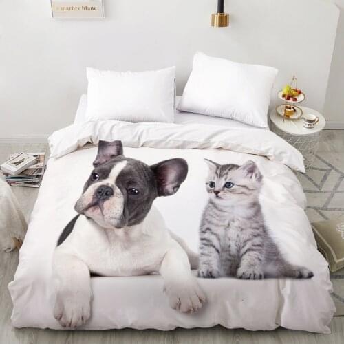 3D Duvet cover Quilt/Blanket/Comfortable Case Luxury Bedding 135 140x200 150x200 220x240 200x220 for Home animal dog cat