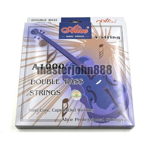 Alice A1000 Double Bass Strings 4-String Steel Core Cupronickel Winding 1st-4th Strings Box Set Free Shippng