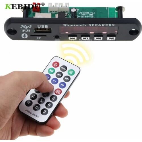 Kebidu Car USB Bluetooth MP3 WMA Decoder Board USB/TF/FM/AUX Decoder Board Wireless Bluetooth 4.1 87.5 to 107.5 MHZ with Remote