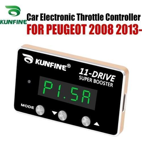 KUNFINE Car Electronic Throttle Controller Racing Accelerator Potent Booster For PEUGEOT 2008 2013-After Tuning Part