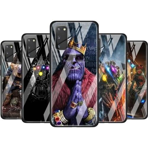 Avengers Thanos Tempered Glass Cover For Samsung Galaxy S20 S10 S9 S8 S10E FE Ultra Plus Lite 5G Phone Case
