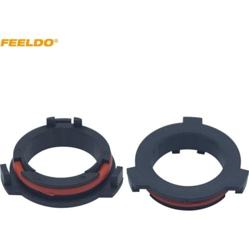 FEELDO 2X H7 LED Headlight Bulb Holder Adapters For OPEL Astra G Honda CR-V Mazda Car Styling LED light Clip Retainer Base