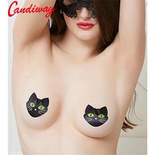 Candiway Sexy Disposable Special Design Adhesive Nipple Stickers Adult Funny Toys Roleplay Tool For Women