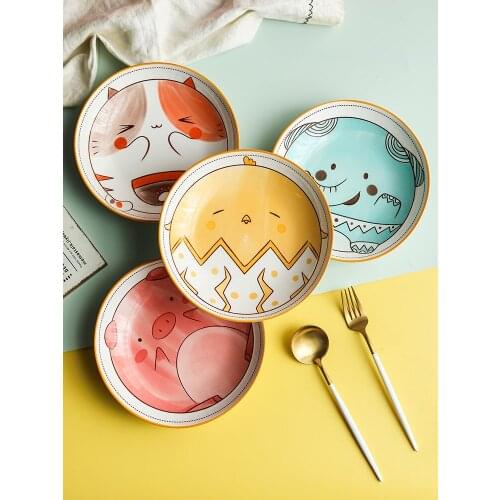 Creative Cartoon Plates Household Dishes Japanese Dishes Dishes Dishes Online Celebrity Childrens Tableware Combination