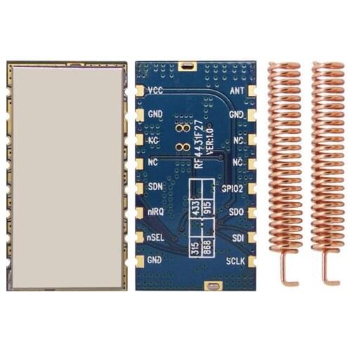 2pcs/lot RF4432F27 - high performance FSK RF module medium-power si4432 500mW wireless transceiver module 433mhz module