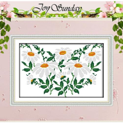 White Daisies Patterns Counted Cross Stitch 11CT 14CT Cross Stitch Set Wholesale Cross-stitch Kit Embroidery Needlework