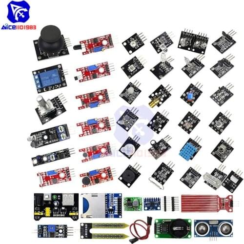 Diymore 45 in 1 Sensor Kits for Arduino UNO R3 MEGA Nano Raspberry Pi Sensor Module Learning Suit
