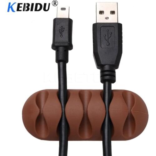New Colorful Cable Organizer Silicone USB Cables Winder Flexible Management Clips Cable Holder For Mouse Headphones