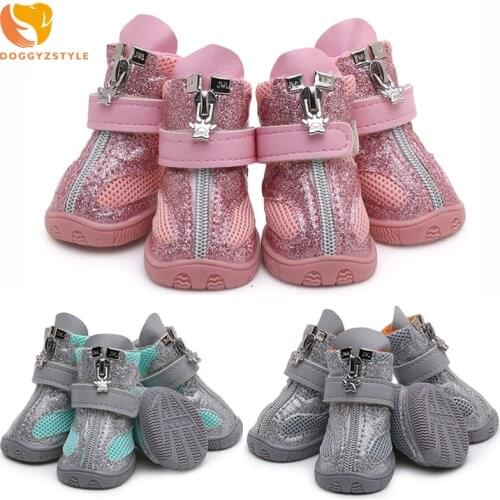 Dog Shoes for Small Dogs Summer Outdoor Anti-skid Wear-resistant Pet Shoes Non Slip Boots Puppy Running Sneakers Pet Accessories