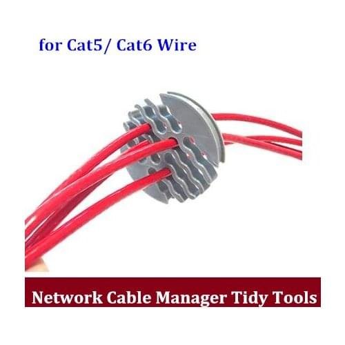 24 wire Cat6 Category 6 /Cat5 Category 5 Cables Organizer for Office / Computer / Home Arrangement Tidy Tool Network Cable Combs