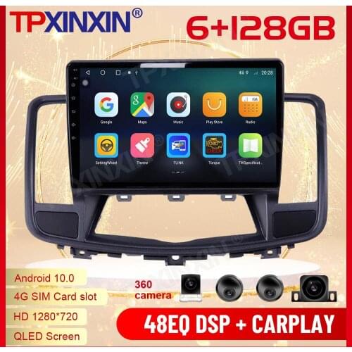 2 Din Carplay Android Radio Receiver Multimedia Stereo For Nissan Teana J32 2008 2009 2010 2011 2012 2013 GPS Navi IPS Head Unit