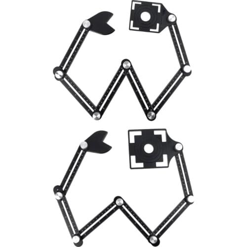 Tile Opening Locator Paving Floor Tiles Folding Rule Angle Finder Measuring Ruler 6-Side Template Tool