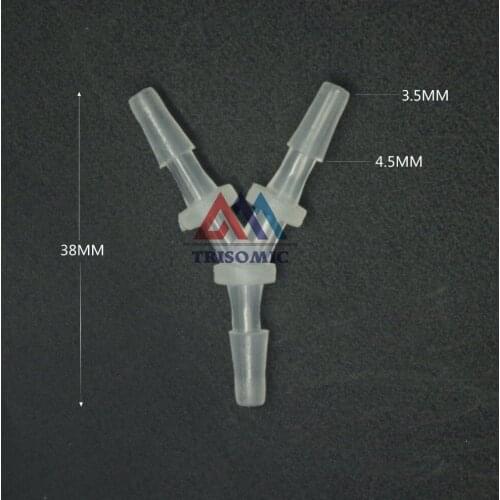 3.5mm Y tpye equant Connector Equal Tube Joiner Material PP Plastic Fitting Fish Tank Airline Aquarium