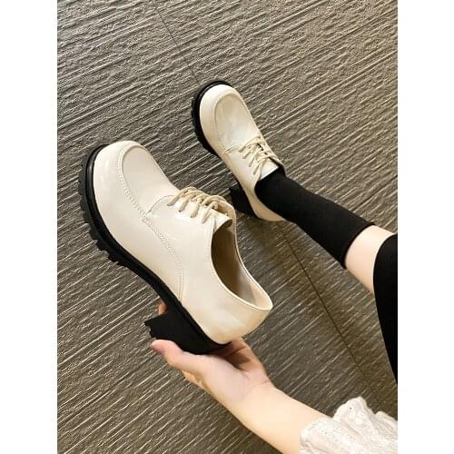 Thick-soled small leather shoes for women summer thin dress shoes 2021 new high heels Pumps Mary Jane shoes Waterproof platform