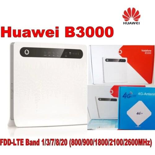 Vodafone B3000(Huawei B593s-22) LTE 4G Wireless CPE Router support FDD800/900/1800/2100/2600Mhz +35dBi 4G LTE Antenna Booster