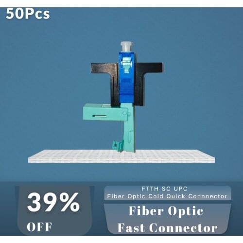 High Quality FTTH Tool SC UPC Connector Single-Mode Cold Fiber Optic Quick Connnector 50 PCS