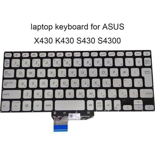 Replacement Keyboards for ASUS Vivobook 14s X430 FA S430 X412 JP Japanese backlit black silver 0KNB0 2608JP00 260AJP00 sale