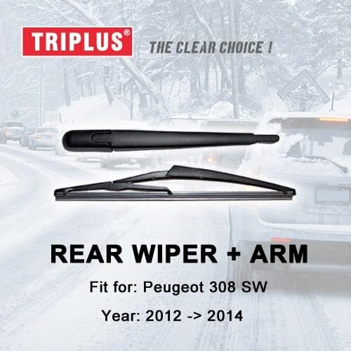 Rear Wiper Arm with Blade for Peugeot 308 SW Estate (2012-2014) 1pc 12" 300mm,Rear Wiper Arm & Rear Wiper Blades