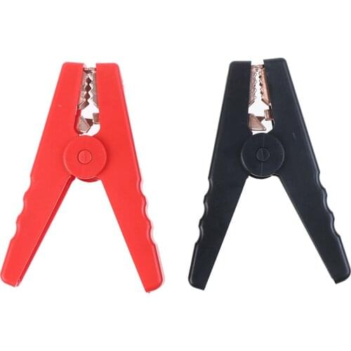 1/2pcs 100a Electrical Crocodile Alligator Car Battery Micro Insulated Clips Clamps Connector 90mm For Electric Project