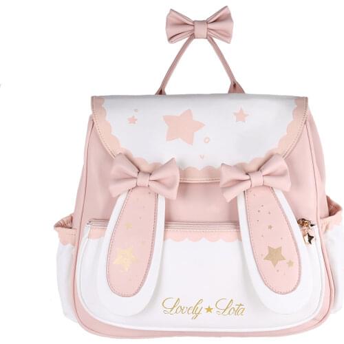 Star & Moon ~ Sweet Lolita Backpack with Rabbit Ears by LovelyLota