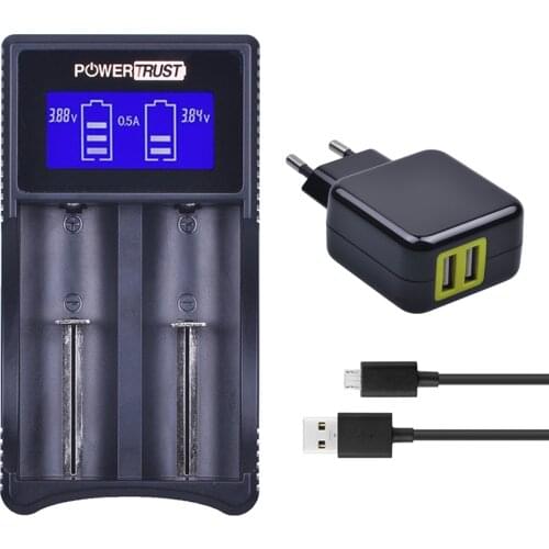 18650 26650 Charger Universal Intelligent USB Dual Charger for 22650 18500 18350 17670 17500 17360 Li-ion Rechargeable Battery