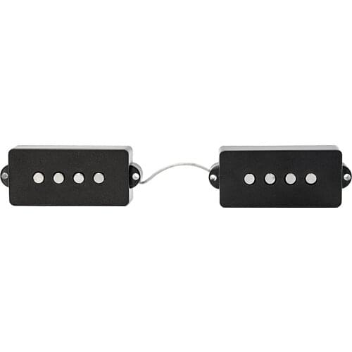 2pcs Vintage Style 4 String Bass Single Coil Pickup Musical Instrument Accessory Black