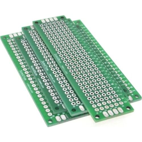 2017 Breadboard Free Shipping Dropshipping 20pcs 5x7 4x6 3x7 2x8cm Double Side Copper Prototype Pcb Universal Board Fiberglass