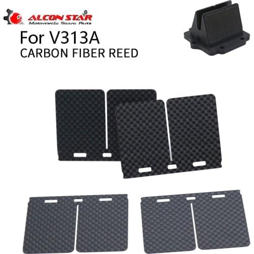 Alconstar- 10pcs/20pcs Motorcycle Motocross Reed Valve Carbon Fiber Reeds Valve For Kawasaki KX125 1982-1992 KMX125 KX500 Race