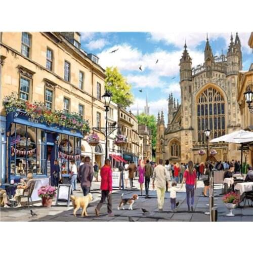 City landscape diamond painting square scenery mosaic art canvas embroidery cross stitch rhinestone picture puzzle wall decor