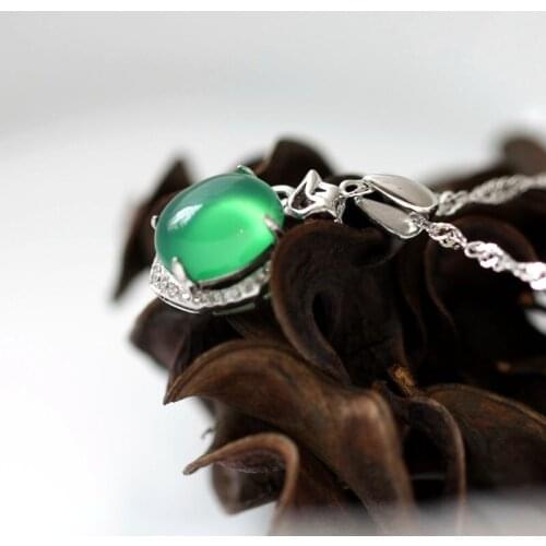 BeBe Kitty Fashion Semi-precious Stone Necklaces AAA Tibet 100% Sterling Silver Pendant & Necklace Fast Shipping With Gift Box