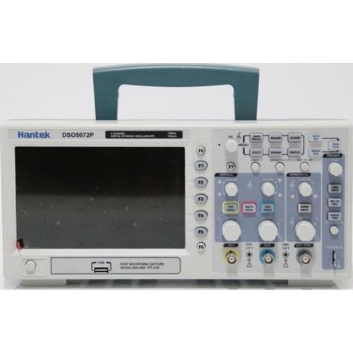 Free shipping Hantek DSO5072P Digital storage oscilloscope 70MHz 2Channels 1GSa/s 7'' TFT LCD