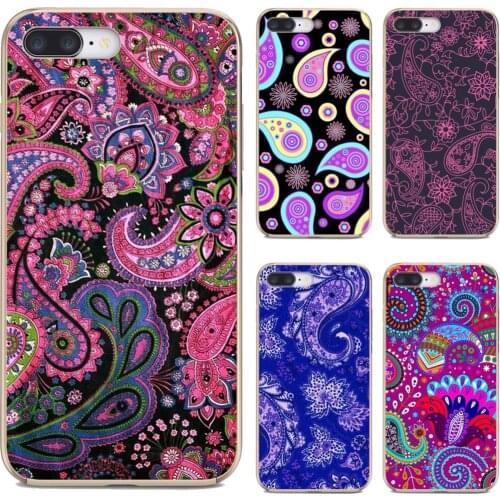 Purple-Paisley-Flower-Mandala-Henna Soft Cases Cover For Huawei Mate 20 30 40 7 8 9 10 Lite Pro P Smart 2018 2019 Plus G7 G8