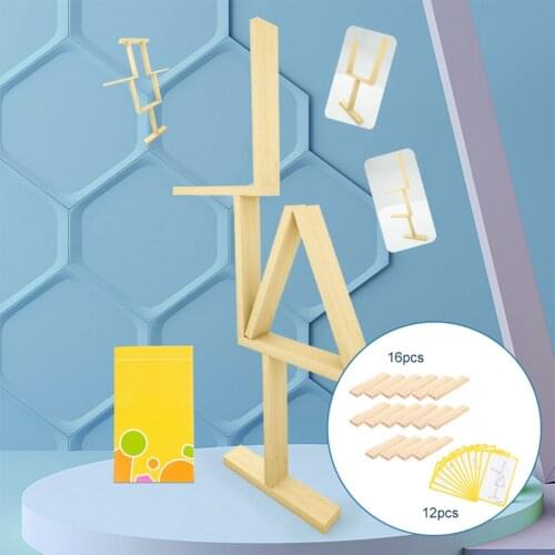 Wooden Building Blocks for Kids - Building Planks Set, STEM Toy for Boys and Girls (16 Pieces)