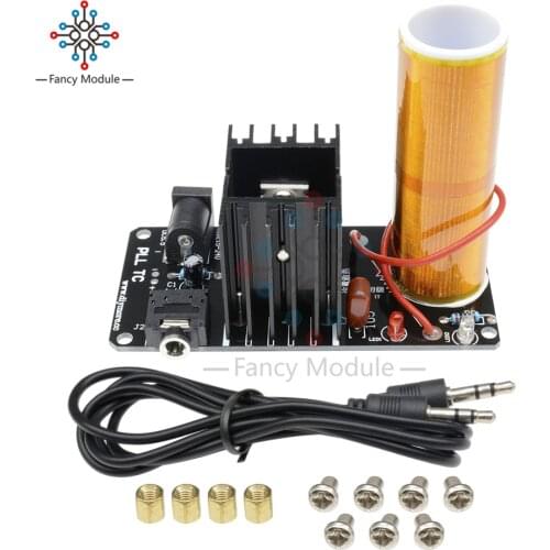DIY Mini Tesla Coil Kit 15W Mini Music Tesla Coil Plasma Speaker Tesla Wireless Transmission DC 15-24V