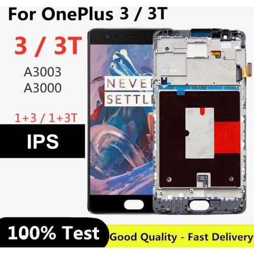 For OnePlus Three LCD Display Screen Touch Panel Complete Assembly for One Plus 3 3T A3003 A3000 1+3T LCD 1+3 EU Version